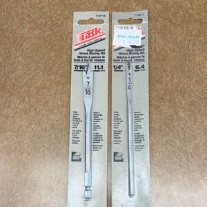 Unbranded High Speed Wood Boring Bit - 7/16" and 1/4" (Silver)